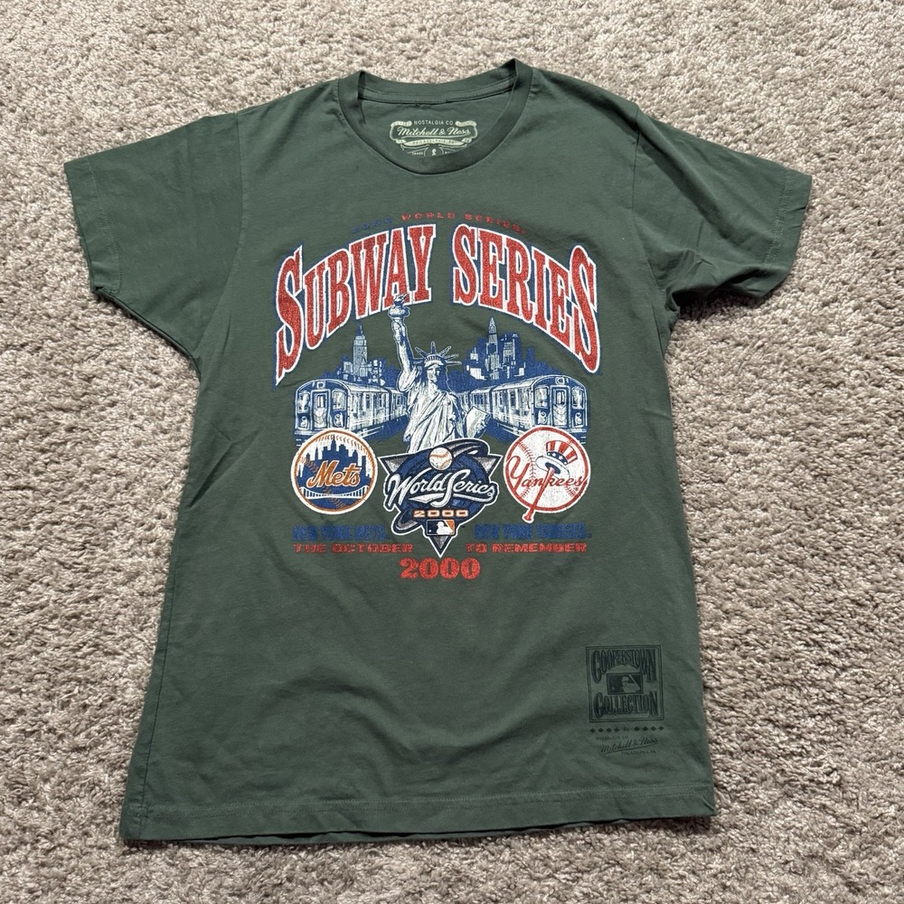 Vintage Mitchell & Ness Tee S Yankees Vs Mets Subway Series 2000 World Series